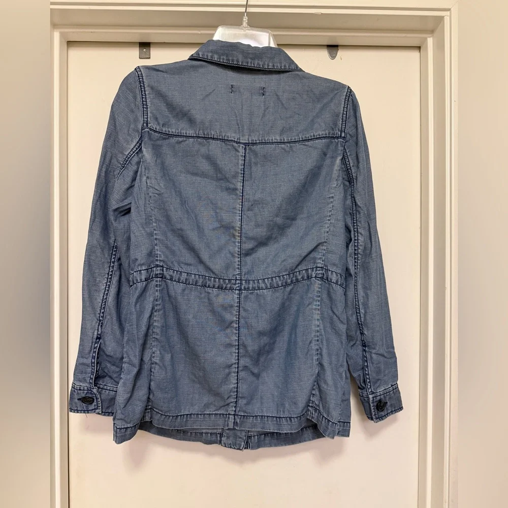 Talbots CLASSIC FIELD JACKET - lyocell cotton linen / size XS - chambray/blue - Picture 7 of 11